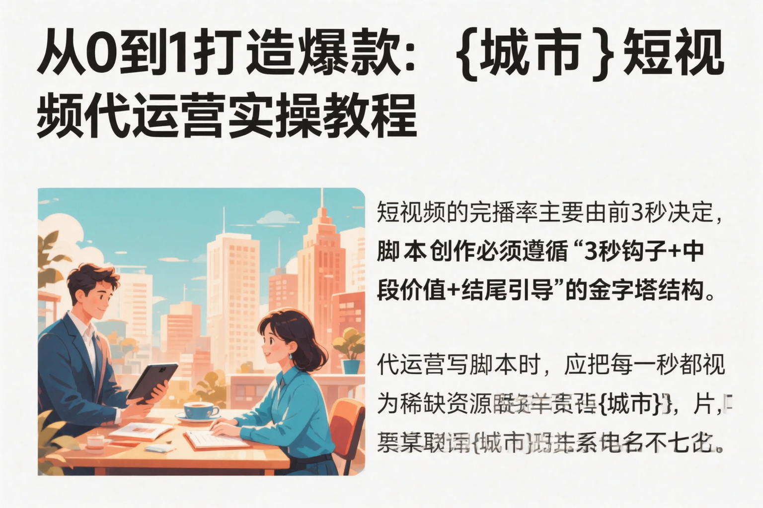 从0到1打造爆款：果洛短视频代运营实操教程