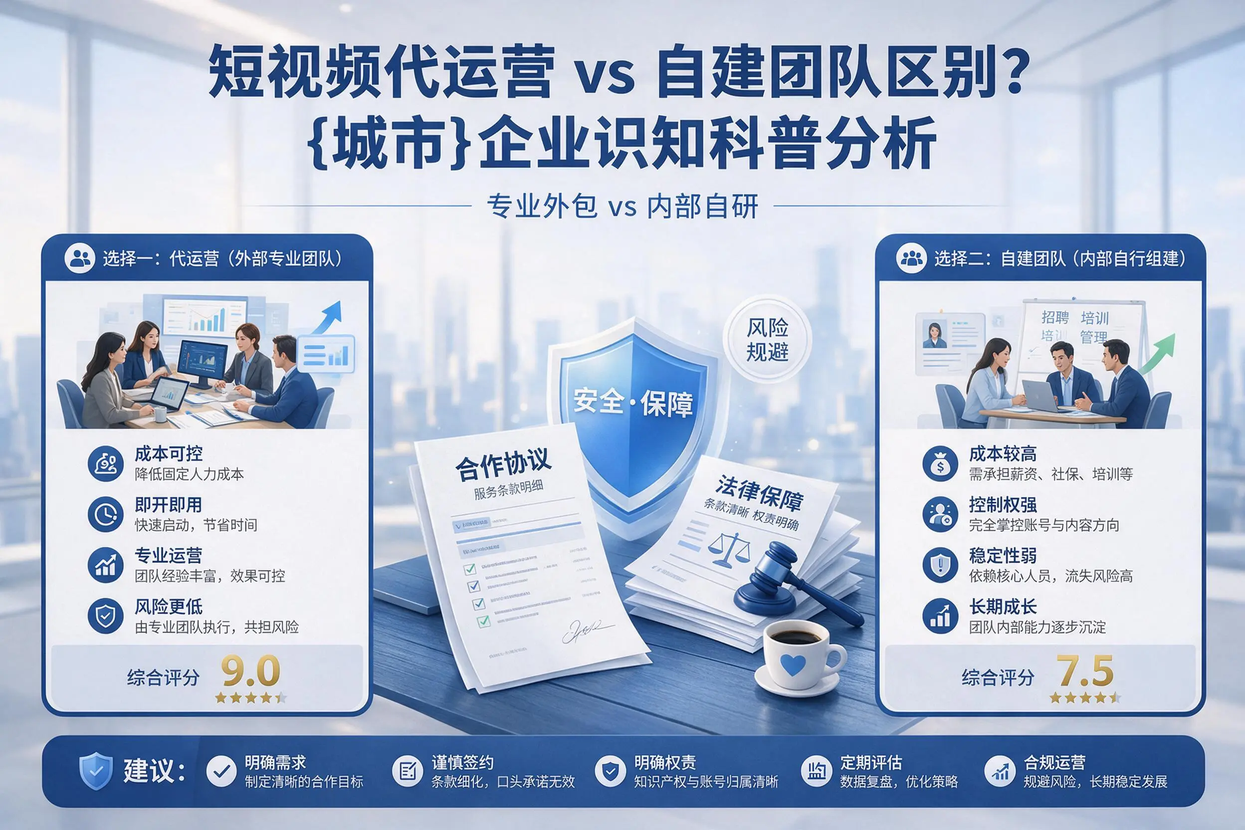 短视频代运营与自建团队区别？果洛企业认知科普分析