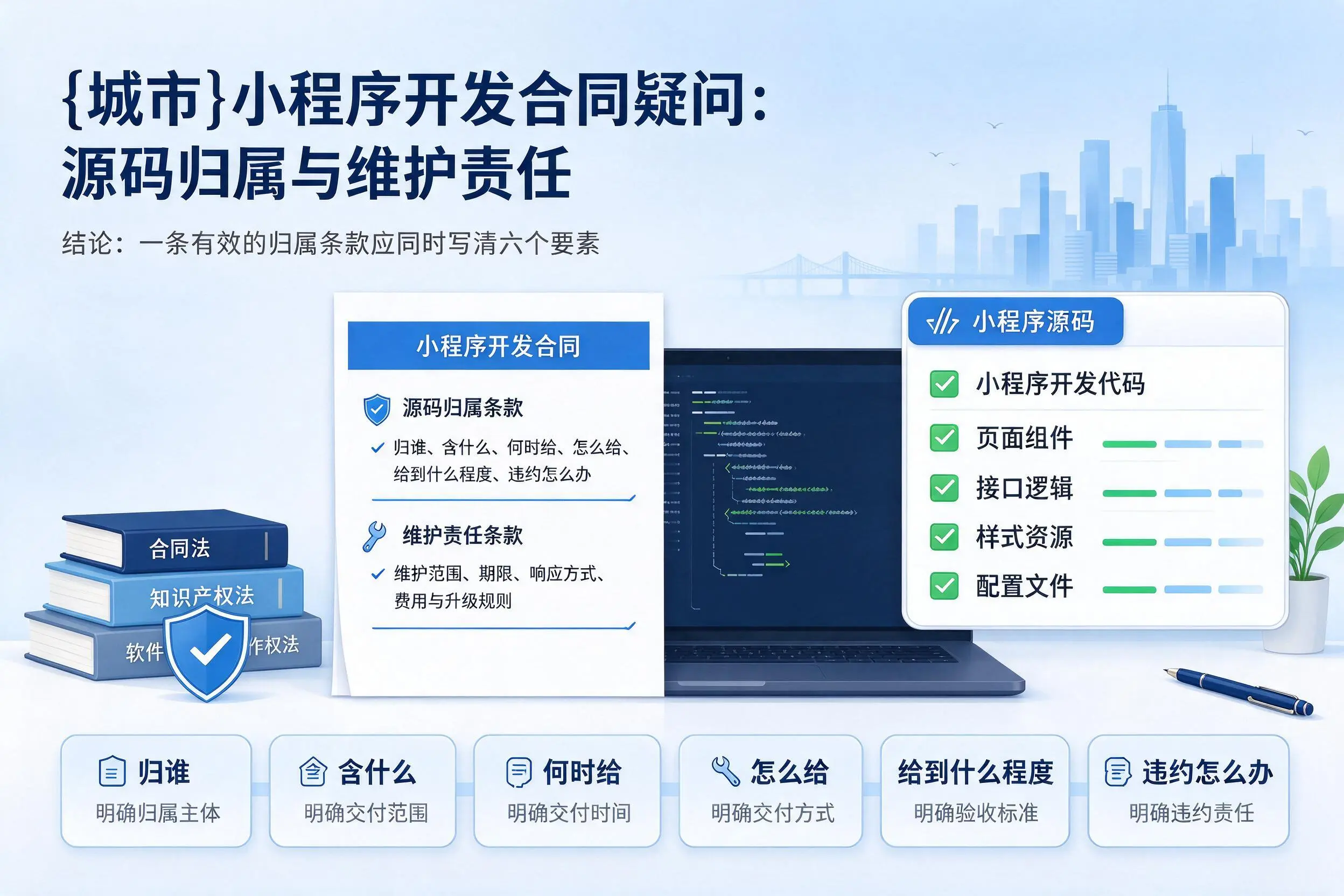 果洛小程序开发合同疑问:源码归属与维护责任