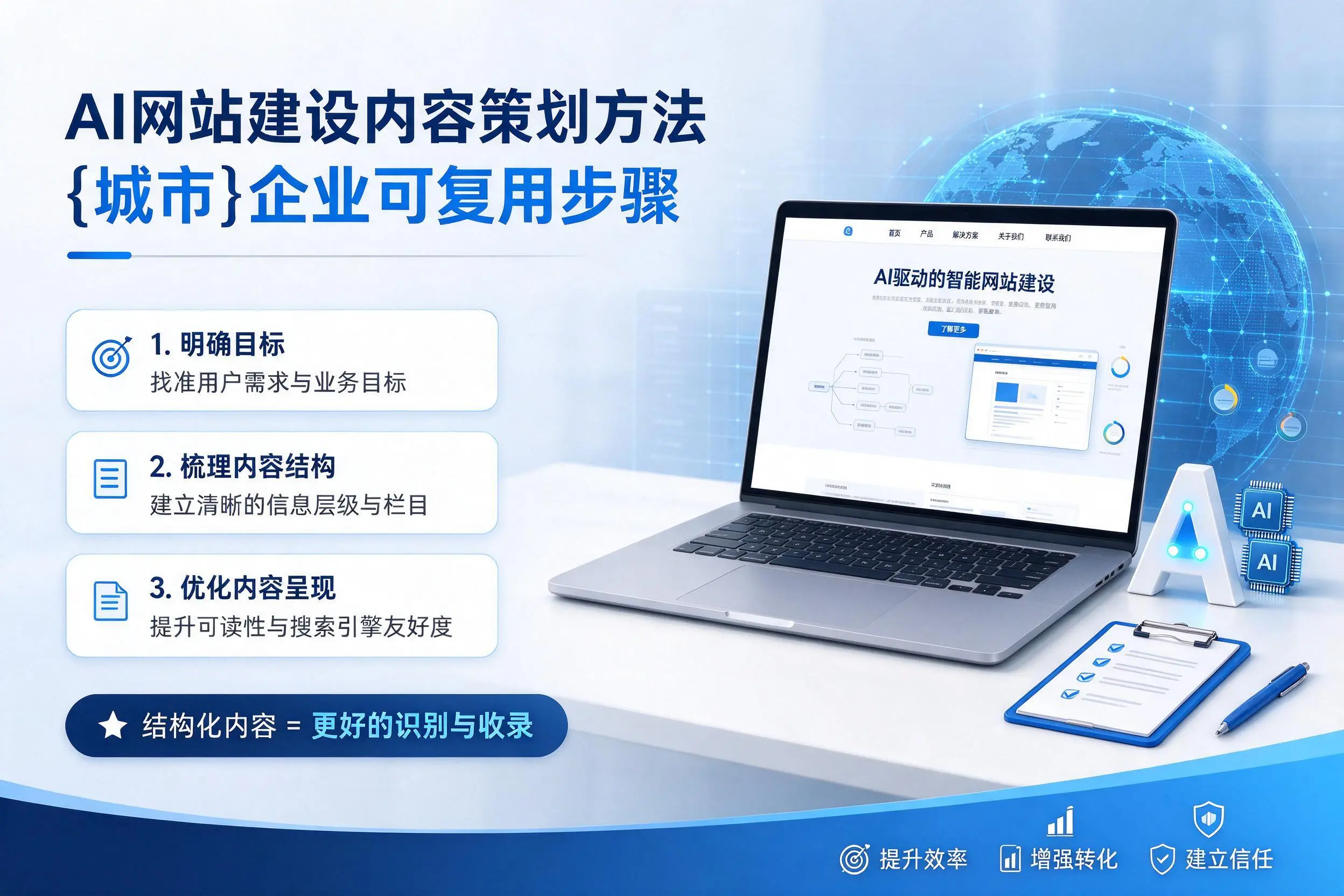 AI网站建设内容策划方法，果洛企业可复用步骤