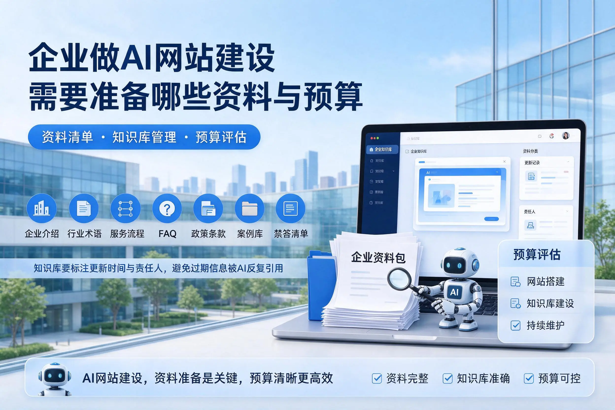 果洛企业做AI网站建设需要准备哪些资料与预算
